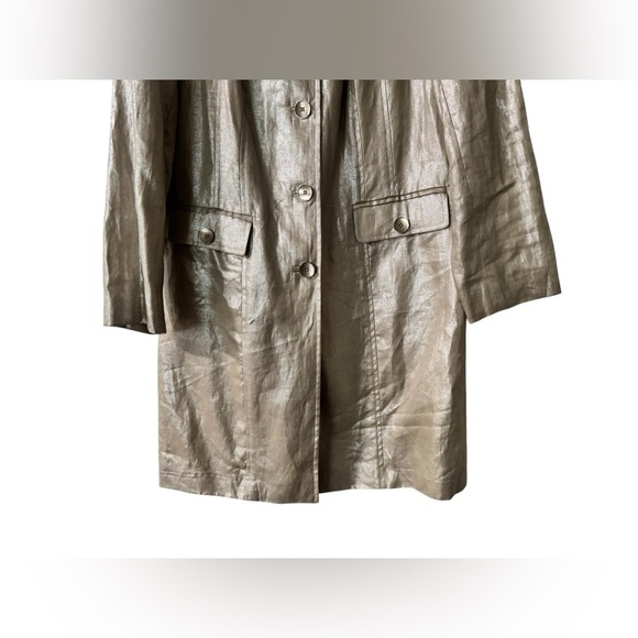 Sutton Studio Champagne Trench Coat Size 14 - Picture 11 of 13